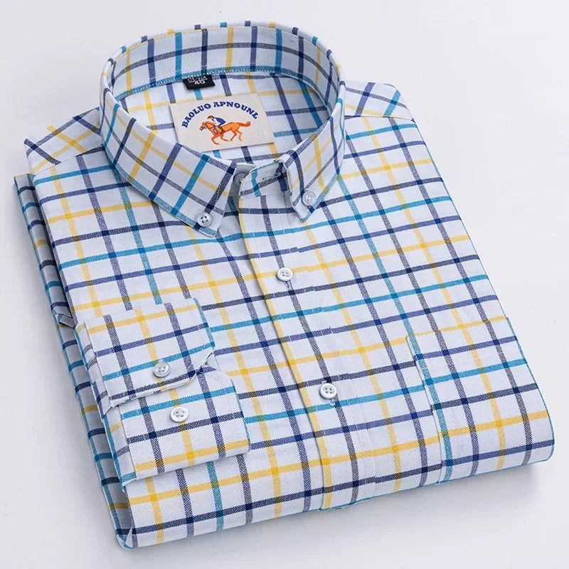 Elevated Cotton Oxford Shirt with Embroidery