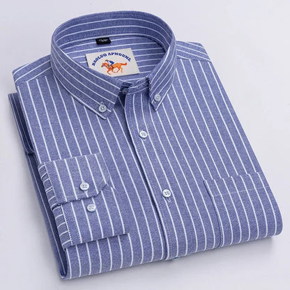 Elevated Cotton Oxford Shirt with Embroidery