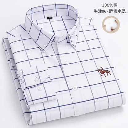 Elevated Cotton Oxford Shirt with Embroidery