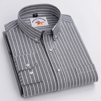 Elevated Cotton Oxford Shirt with Embroidery